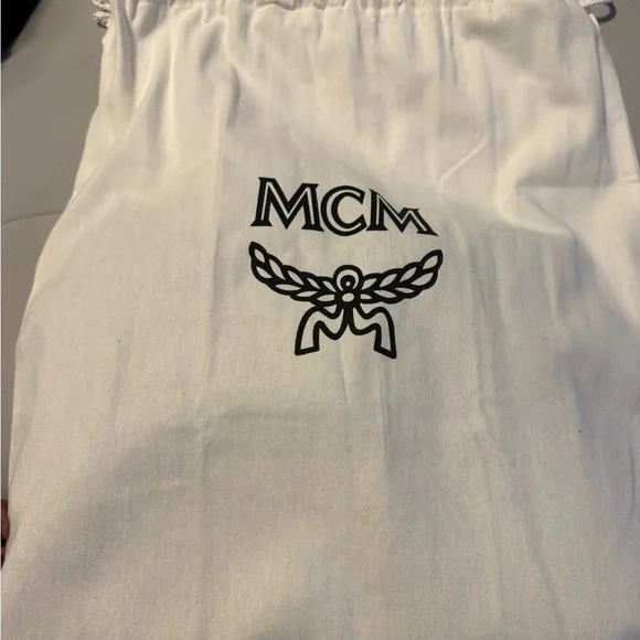 MCM Embossed Black Leather Messenger Bag - Picture 2 of 6